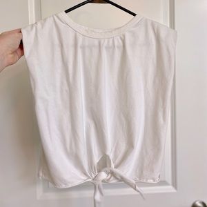 Vestique White Shirt | Size S | White | Tie in front